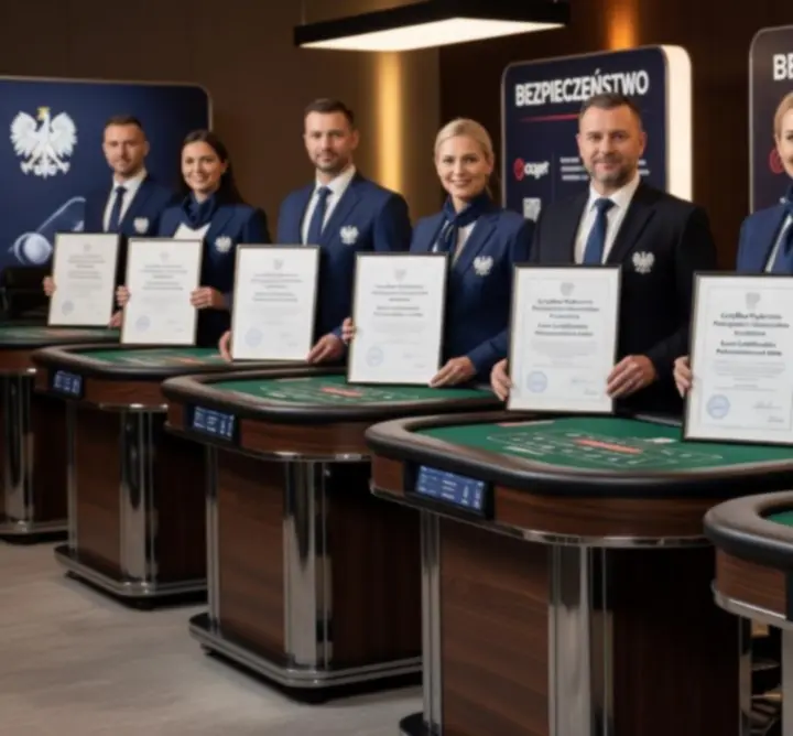 Zespół obsługi mobilnego kasyna z certyfikatami